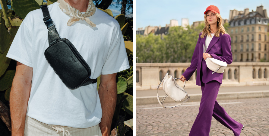 Sac banane Hexagona et Sac Origami Lancel