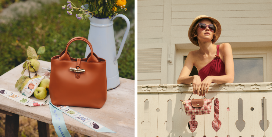 Sac roseau et sac pliage collection artichaut longchamp 