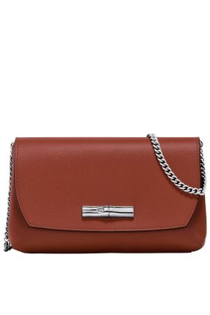 Pochette chaîne Roseau par Longchamp en camel