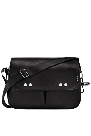 Sac bandoulière Très Paris par Longchamp en cuir noir