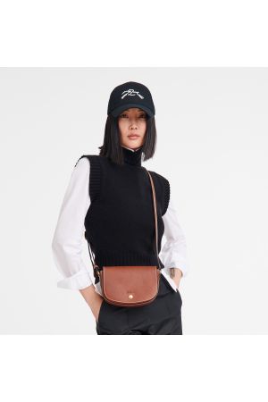 Sac bandoulière S Épure par Longchamp en cuir camel