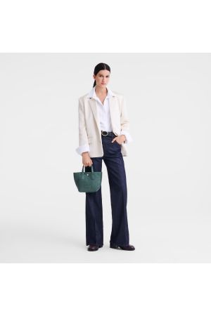 Sac à main XS Essential par Longchamp en cuir bleu