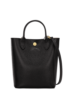 Sac cabas XS Épure par Longchamp en cuir noir