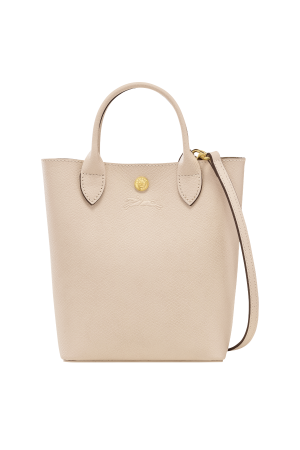 Sac cabas XS Épure par Longchamp en cuir beige