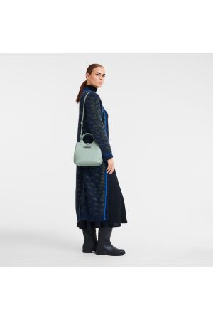 Sac à main S Le Roseau par Longchamp en cuir céladon