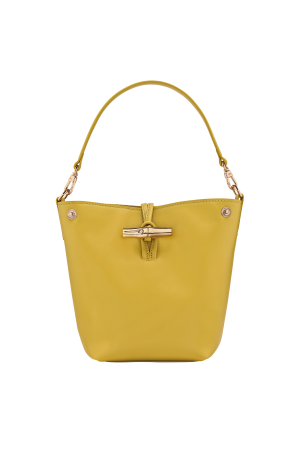 Sac seau XS Le Roseau par Longchamp en cuir jaune