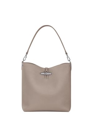 Sac porté épaule M Le Roseau par Longchamp en cuir argile