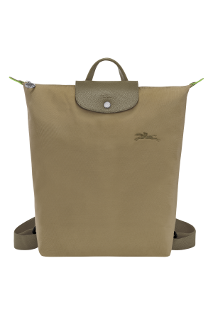 Sac à dos M Le Pliage Green par Longchamp en toile taupe