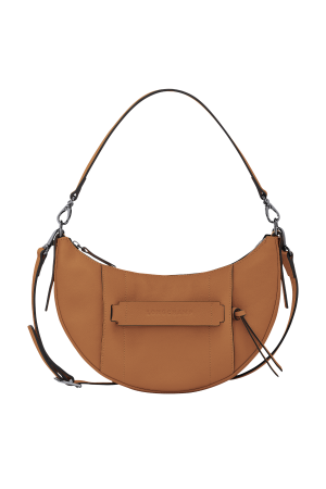 Sac bandoulière S Longchamp 3D par Longchamp en cuir camel
