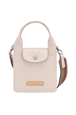 Sac cabas XS Le Pliage Xtra par Longchamp en cuir lisse beige