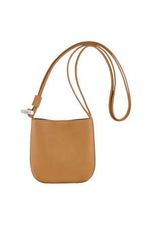 Sac bandoulière S Le Roseau par Longchamp en cuir camel