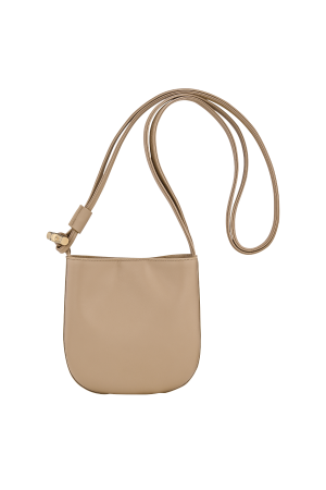 Sac bandoulière S Le Roseau par Longchamp en cuir gris