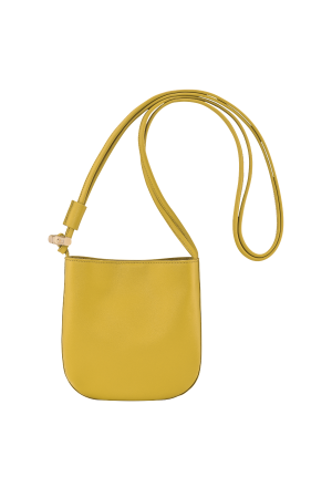 Sac bandoulière S Le Roseau par Longchamp en cuir jaune