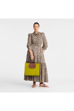 Tote bag L Cabas par Longchamp en toile jaune
