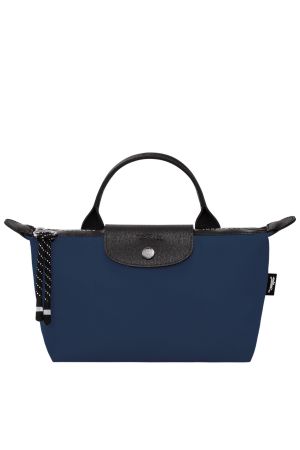 Pochette Le Pliage Energy par Longchamp en toile bleu marine