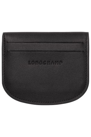 Porte-cartes Le Pliage Cuir par Longchamp en noir