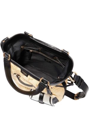 Sac seau Premier flirt M raphia par Lancel en noir