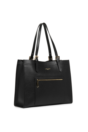 Grand sac porté épaule FOULONNÉ DOUBLE camel face 