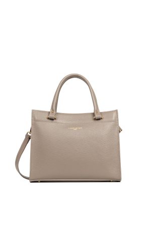 Sac à main Foulonné double par Lancaster en cuir taupe