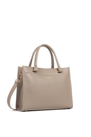 Sac à main Foulonné double par Lancaster en cuir taupe