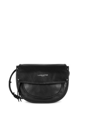 Petit sac besace Soft Selma par Lancaster en cuir noir