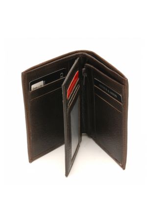 Portefeuille 3 volets Julio cuir-Cognac