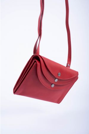 Sac pochette triple rabat bandoulière cuir - DONNA CELI