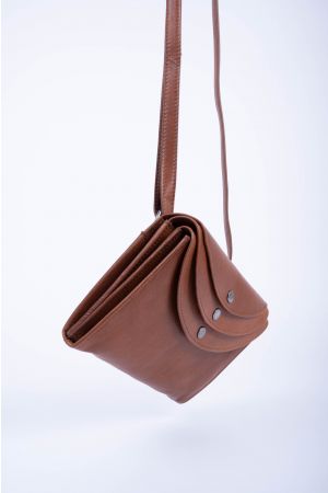 Sac pochette triple rabat bandoulière cuir - DONNA CELI