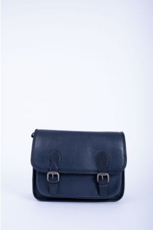 Sacoche cartable rabat cuir - DONNA CELI