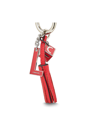 Porte-clés NEUF avec breloques métal & émail-Framboise 