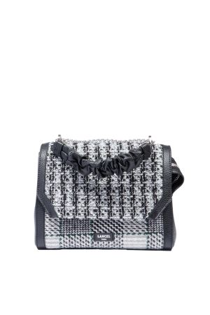 Sac rabat M Ninon par Lancel en tweed et tartan