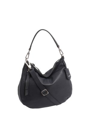 sac besace Abro Adria en cuir grainé navy