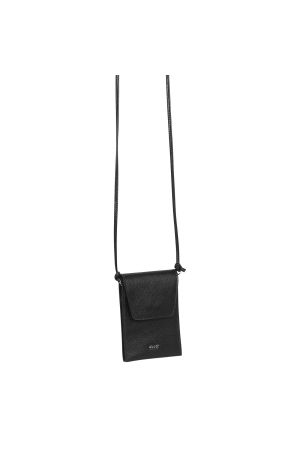 pochette téléphone Abro Ariete en cuir noir