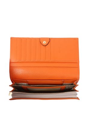 compagnon Abro Dalia en cuir grainé orange