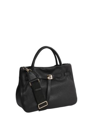 sac shopping Jill cuir de vachette souple noir Abro