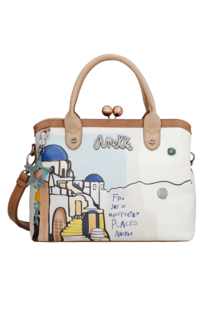 Sac à main fermeture à clip Méditerranée - ANEKKE