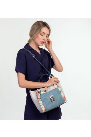 Sac porté main fun & music anekke avec motifs avant et surpiqûres, poignées hautes sur le dessus et bandoulière amovible