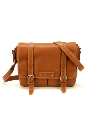 Besace reporter en cuir camel johany 