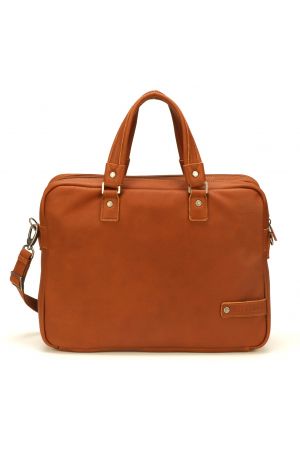 Porte-documents en cuir camel 1978-02