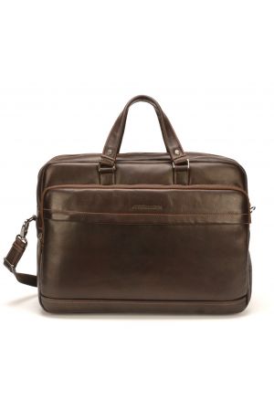 porte-documents marron en cuir plongé Arthur&Aston marron