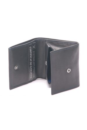 Porte-monnaie / porte-cartes cuir plongé PABLO