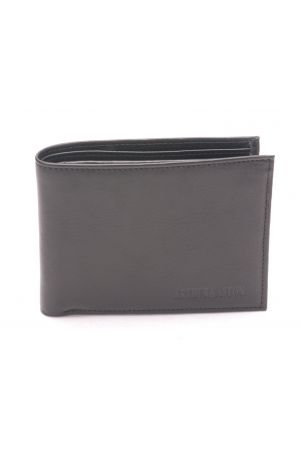 Portefeuille rectangle en cuir plongé noir Arthur Aston 