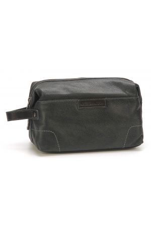 trousse de toilette en cuir noir Arthur & Aston Marco