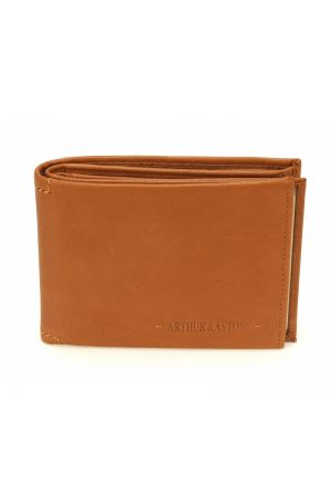 portefeuille italien homme en cuir camel Arthur & Aston Johany