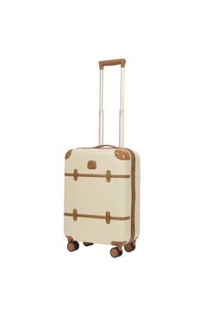 Valise bellagio beige crème avec détails en cuir  par bric's