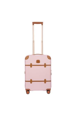 Valise cabine rose bellagio par bric's avec détails en cuir 