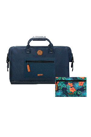 Sac de voyage duffle navy avec pochette navy avant 