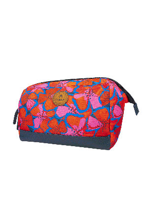trousse de toilette Cabaia Avenida de Liberdade à motifs fleurs rose