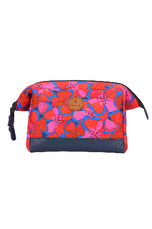 trousse de toilette Cabaia Avenida de Liberdade à motifs fleurs rose