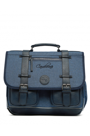 Cartable vintage 38cm Totaly Navy - CAMELEON